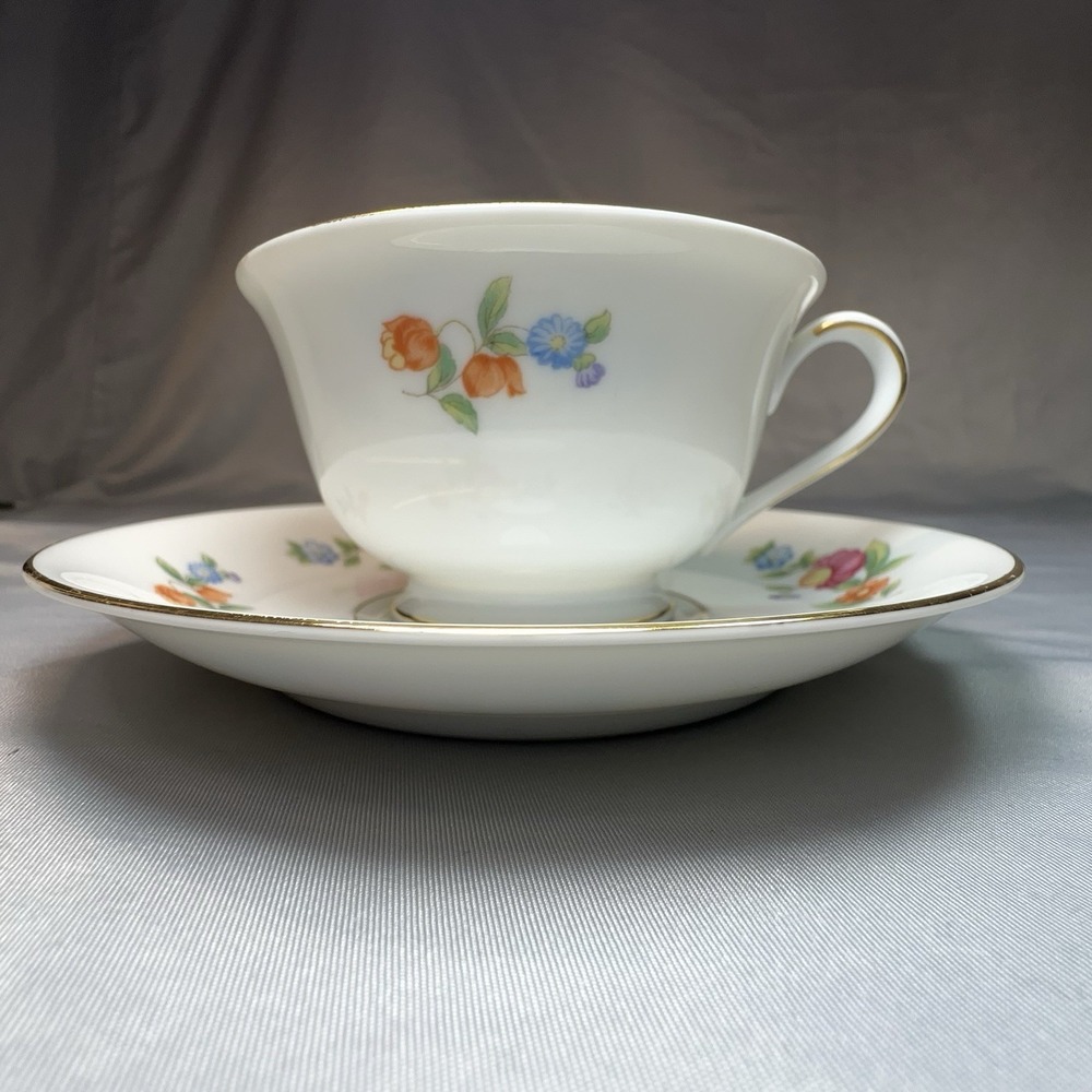 MINT Noritake Occupied Japan Tea Cup Saucer‎ Floral Gold Grandmillennial Tea Cup - Picture 6 of 12